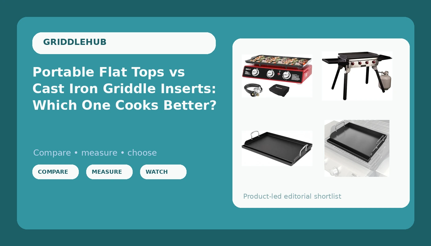 Portable Flat Tops vs Cast Iron Griddle Inserts: Which One Cooks Better?
