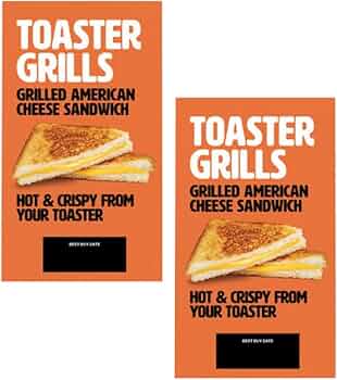 Gourmet Kitchn Grilled Cheese- Lily's Toaster Grills Grilled American Cheese Sandwich 8 per box, 2 boxes, 16 total grilled cheese 2 Pack