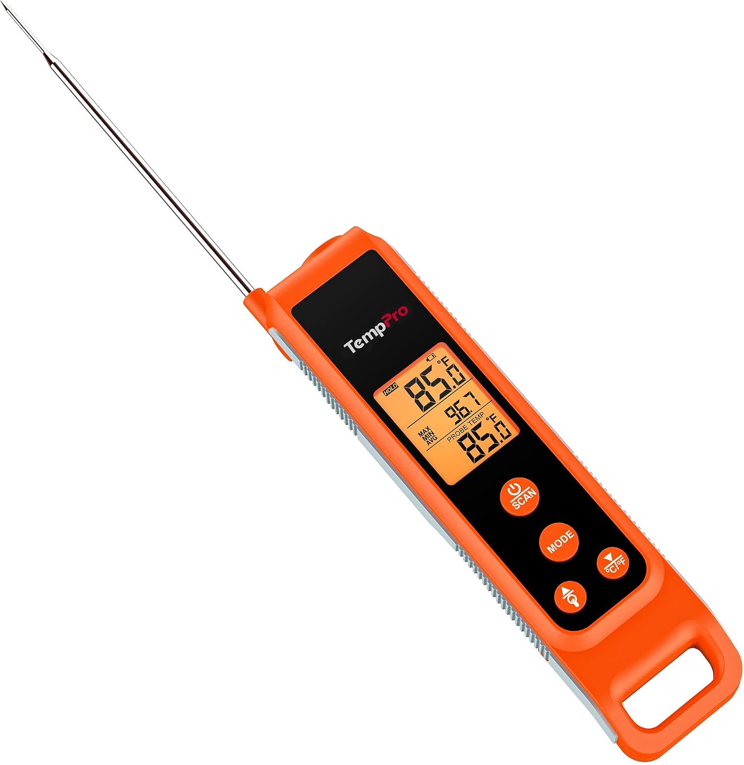 TempPro TempScan 2-in-1 Infrared Thermometer Gun with Meat Probe