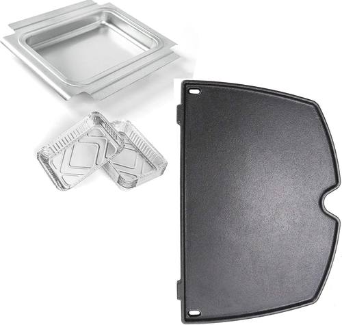 Uniflasy Catch Pan and Cast Iron Griddle (B0BGKFDCWR)