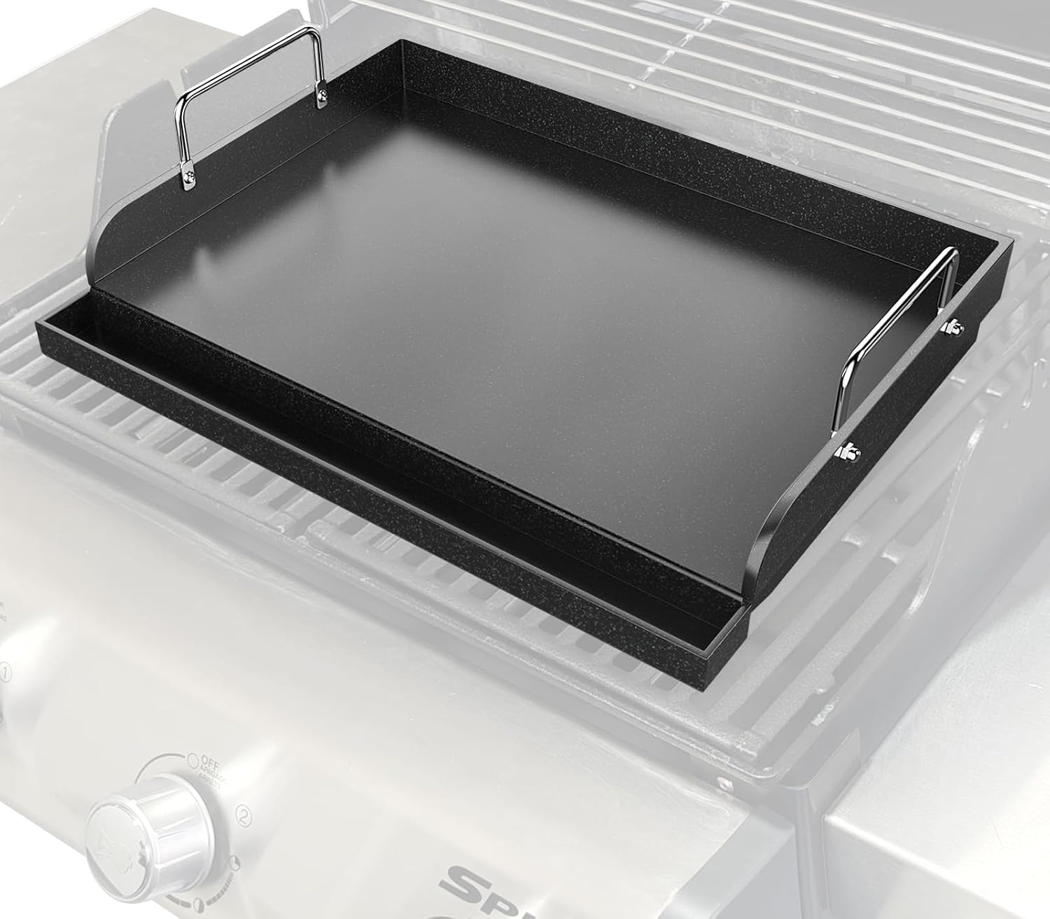 Pre-seasoned cast iron griddle insert with nanoceramic nonstick surface, 17 by 13 inches