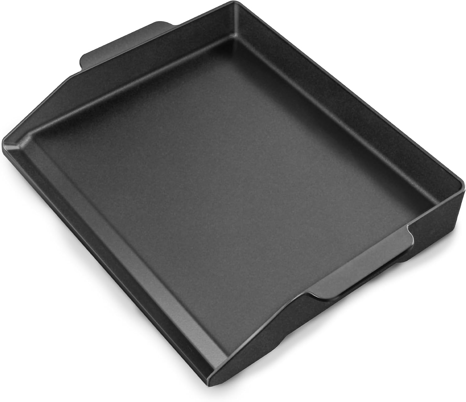 Universal cast iron griddle plate for a gas grill, stove top, or charcoal grill