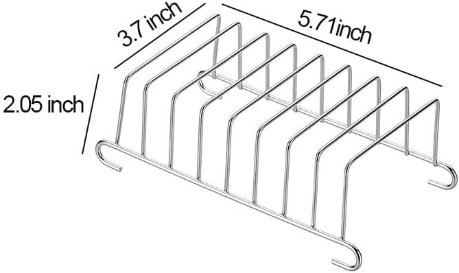 Toast Rack, 8 Slots Open Wire Design, Toast Bagels Pastries Crispy Rust Resistant for Home Kitchen Breakfast Service Easy Wipe Cleaning